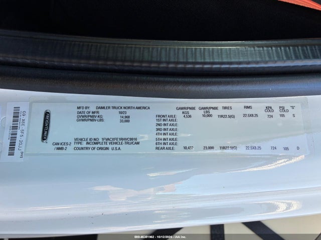Продаж на аукціоні авто 2024 Freightliner M2 106, vin: 1FVACXFE1RHVC9916, номер лоту: 46351962