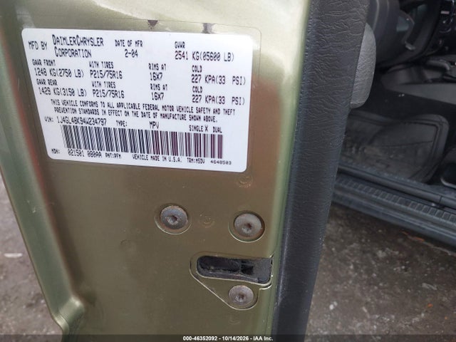 Aukcja sprzedaży 2004 Jeep Liberty Sport, vin: 1J4GL48K94W234797, numer aukcji: 46352092