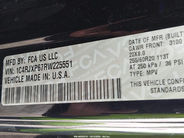 Продаж на аукціоні авто 2024 Jeep Wrangler 4xe Sahara 4xe, vin: 1C4RJXP67RW225551, номер лоту: 46352210