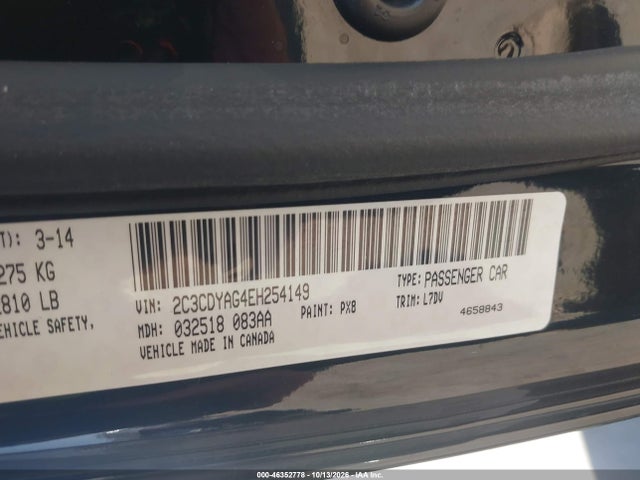 Продажа на аукционе авто 2014 Dodge Challenger Sxt, vin: 2C3CDYAG4EH254149, номер лота: 46352778