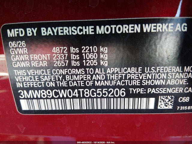 BMW 330i Xdrive Na 2026 3MW89CW04T8G55206 Image 18