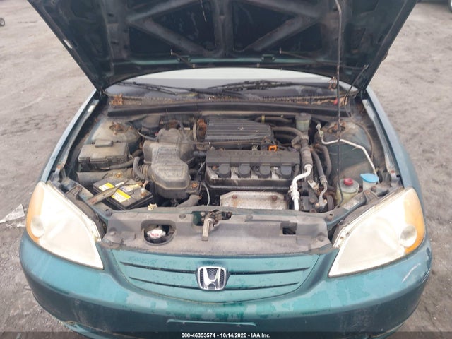 2001 Honda Civic Lx მანქანა იყიდება აუქციონზე, vin: JHMES165X1S009592, აუქციონის ნომერი: 46353574