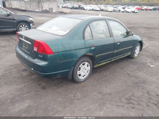 2001 Honda Civic Lx მანქანა იყიდება აუქციონზე, vin: JHMES165X1S009592, აუქციონის ნომერი: 46353574