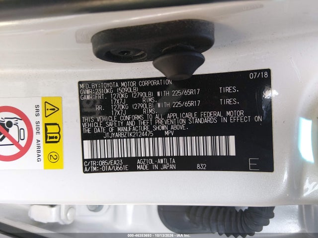 Lexus NX 300 2019 JTJYARBZ1K2124475 Image 9