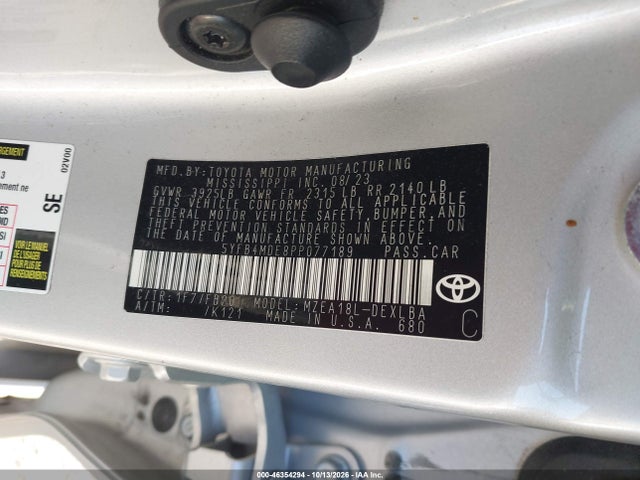 Продаж на аукціоні авто 2023 Toyota Corolla Le, vin: 5YFB4MDE8PP077189, номер лоту: 46354294