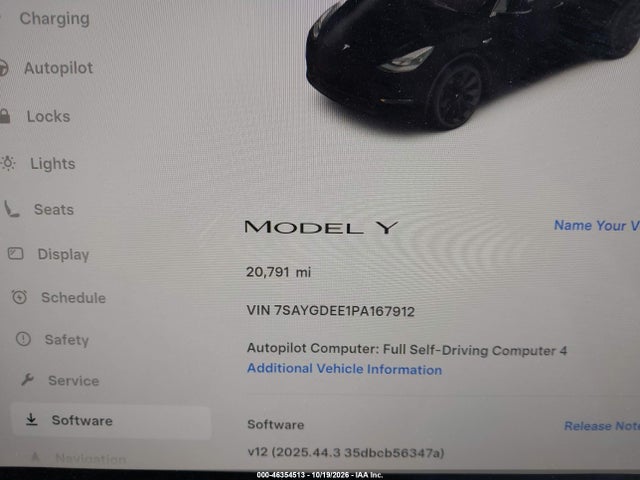 Продажа на аукционе авто 2023 Tesla Model Y Awd/long Range Dual Motor All-wheel Drive, vin: 7SAYGDEE1PA167912, номер лота: 46354513