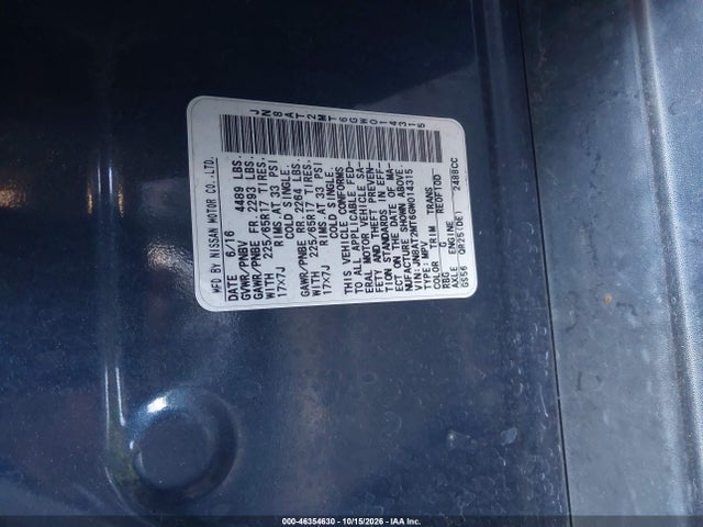 Nissan ROGUE S 2016 JN8AT2MT6GW014315 Image 9