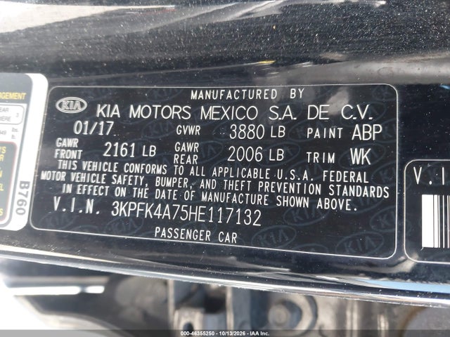 KIA FORTE LX 2017 3KPFK4A75HE117132 Image 9