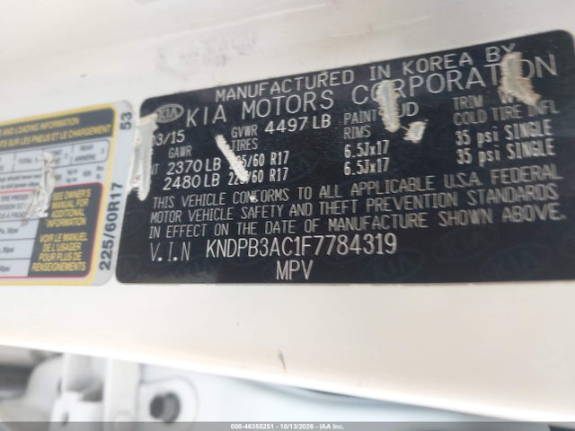 KIA Sportage Lx 2015 KNDPB3AC1F7784319 Image 9