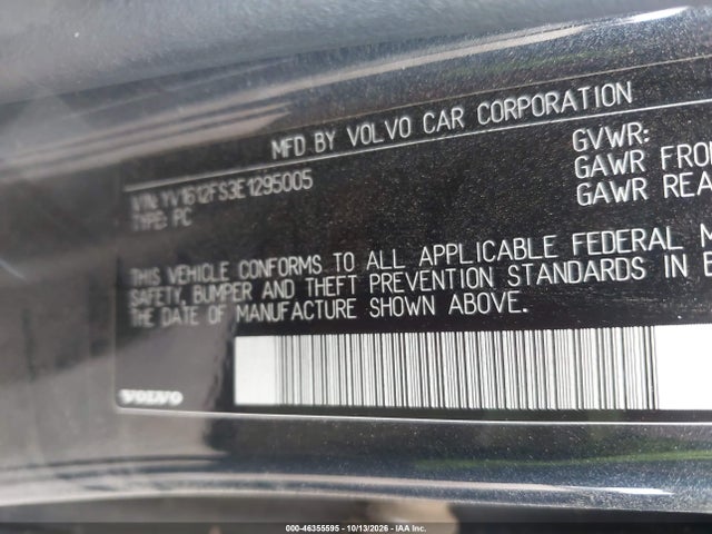 YV1612FS3E1295005 Volvo S60 T5