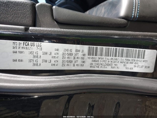 2018 Jeep Grand Cherokee Upland 4x4 მანქანა იყიდება აუქციონზე, vin: 1C4RJFAG1JC469472, აუქციონის ნომერი: 46356025