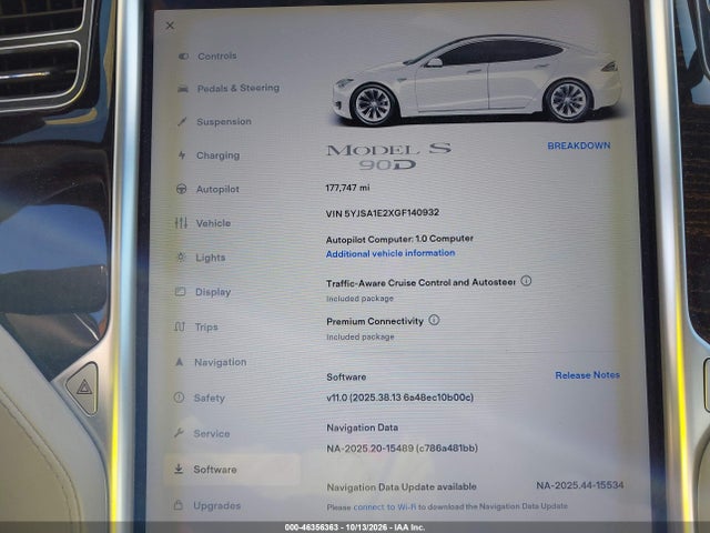 Tesla Model S 60d/70d/75d/85d/90d 2016 5YJSA1E2XGF140932 Image 7