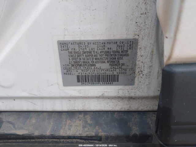Aukcja sprzedaży 2023 Nissan Kicks S Xtronic Cvt, vin: 3N1CP5BVXPL528885, numer aukcji: 46356444