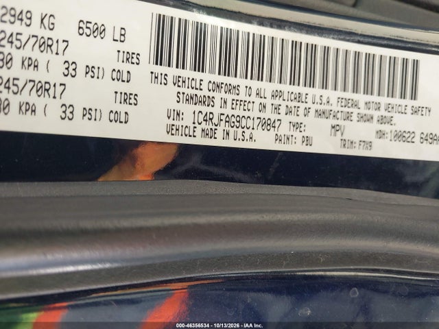 Продаж на аукціоні авто 2012 Jeep Grand Cherokee Laredo, vin: 1C4RJFAG9CC170847, номер лоту: 46356534