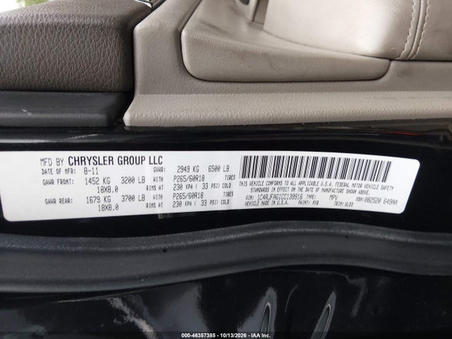 Aukcja sprzedaży 2012 Jeep Grand Cherokee Laredo, vin: 1C4RJFAG1CC139916, numer aukcji: 46357385