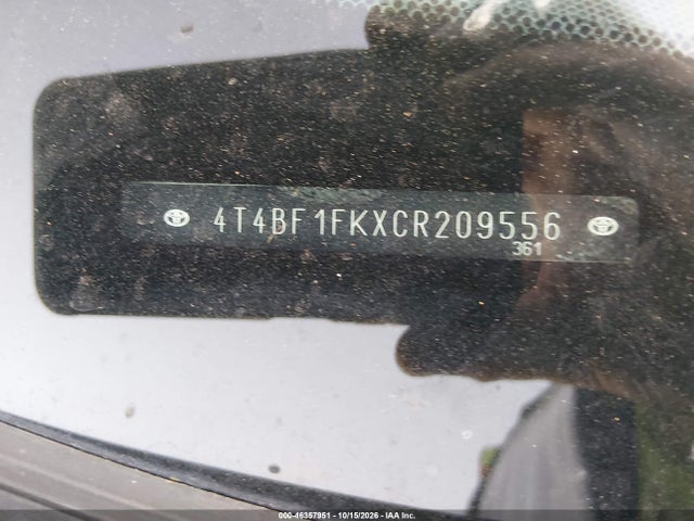 Продаж на аукціоні авто 2012 Toyota Camry Le, vin: 4T4BF1FKXCR209556, номер лоту: 46357951