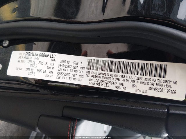1C4PJMBS6EW276477 Jeep Cherokee Trailhawk