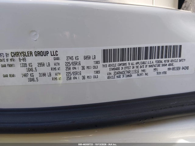 Aukcja sprzedaży 2010 Dodge Grand Caravan Se, vin: 2D4RN4DE7AR111516, numer aukcji: 46358723
