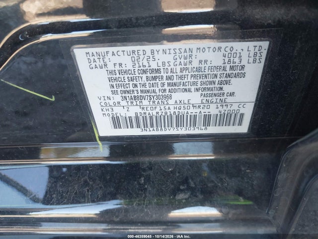Nissan SENTRA SR 2025 3N1AB8DV7SY303968 Image 9