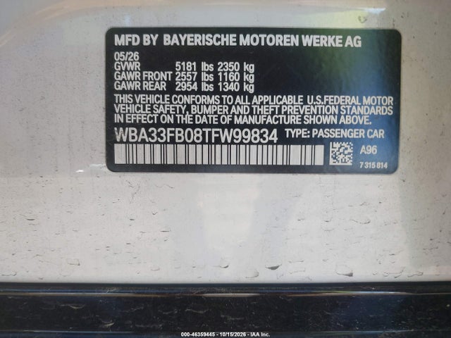 WBA33FB08TFW99834 BMW 430i Gran Coupe Xdrive