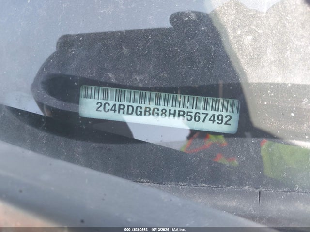 2017 Dodge Grand Caravan Se მანქანა იყიდება აუქციონზე, vin: 2C4RDGBG8HR567492, აუქციონის ნომერი: 46360563