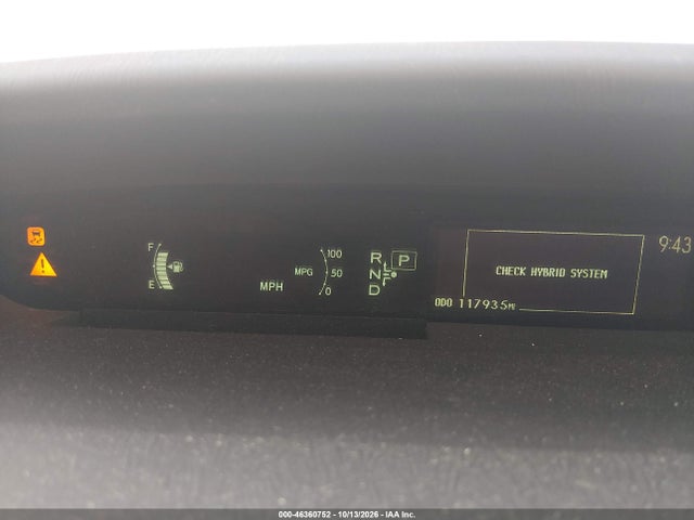 46360752 :رقم المزاد ، JTDKN3DUXA0226198 vin ، 2010 Toyota Prius Iii مزاد بيع
