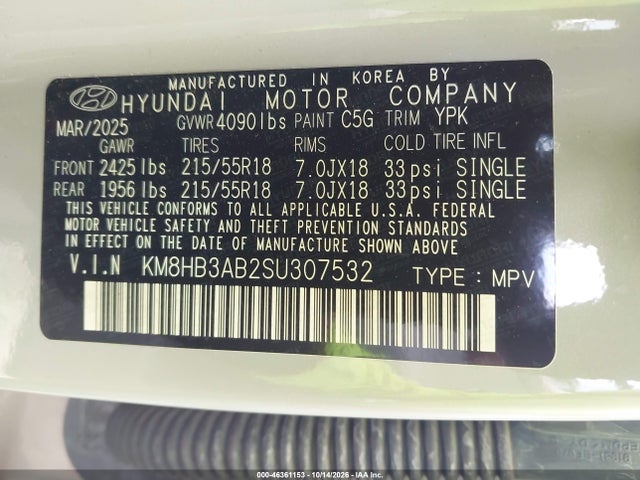 Hyundai Kona Sel 2025 KM8HB3AB2SU307532 Image 9