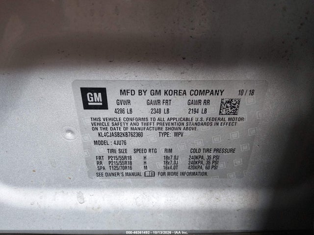 Buick Encore Fwd Preferred 2019 KL4CJASB2KB762360 Image 9