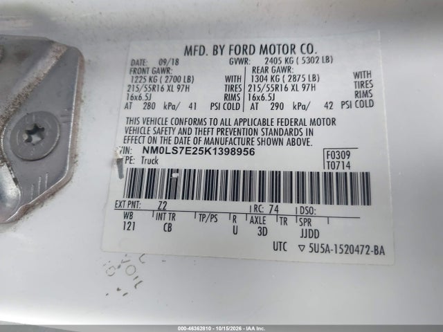 Ford Transit Connect Xl 2019 NM0LS7E25K1398956 Image 9