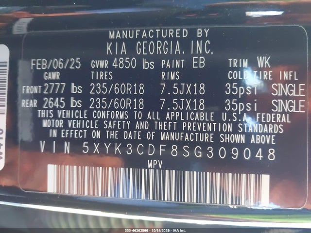 KIA Sportage Ex 2025 5XYK3CDF8SG309048 Image 9