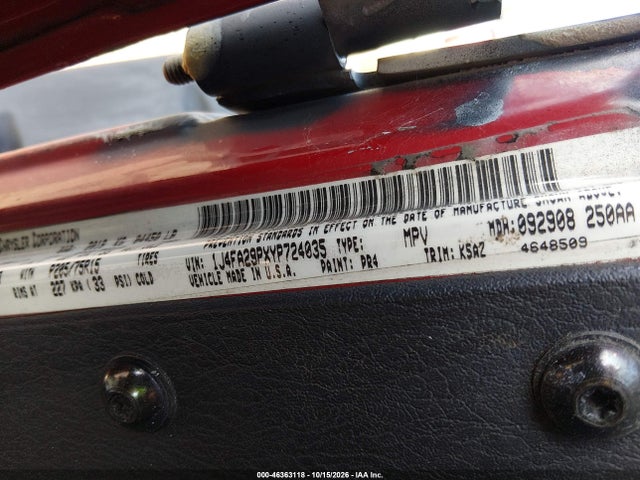 Продажа на аукционе авто 2000 Jeep Wrangler Se, vin: 1J4FA29PXYP724035, номер лота: 46363118