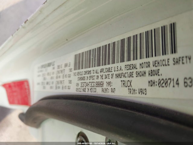 Продаж на аукціоні авто 2012 Ram 2500 St, vin: 3C6TD4HT3CG188060, номер лоту: 46363185