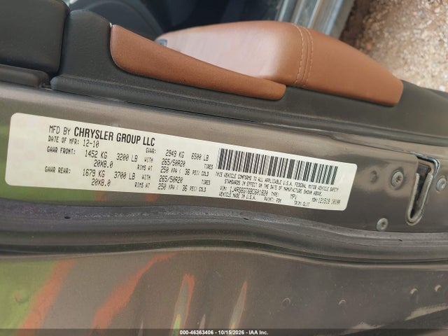 Продаж на аукціоні авто 2011 Jeep Grand Cherokee Overland, vin: 1J4RS6GT6BC601820, номер лоту: 46363406