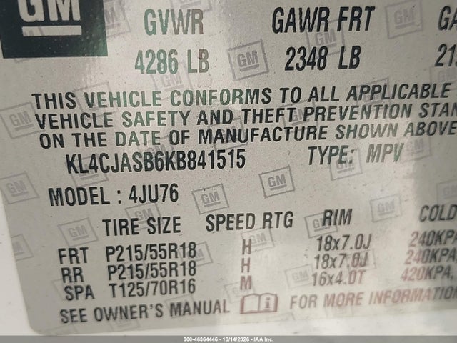 Buick Encore Fwd Preferred 2019 KL4CJASB6KB841515 Image 9
