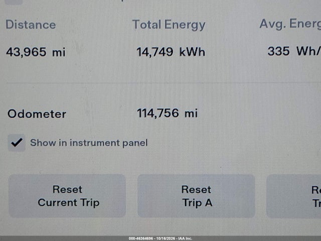 Продажа на аукционе авто 2015 Tesla Model S 60/70/85, vin: 5YJSA1E17FF114438, номер лота: 46364696