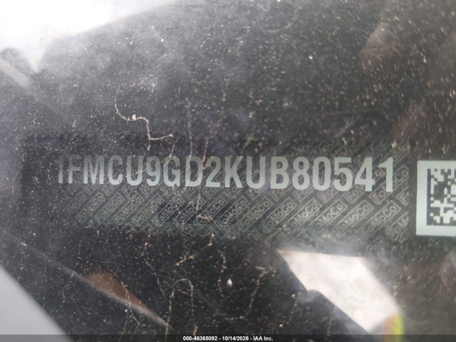 2019 Ford Escape Se მანქანა იყიდება აუქციონზე, vin: 1FMCU9GD2KUB80541, აუქციონის ნომერი: 46365092