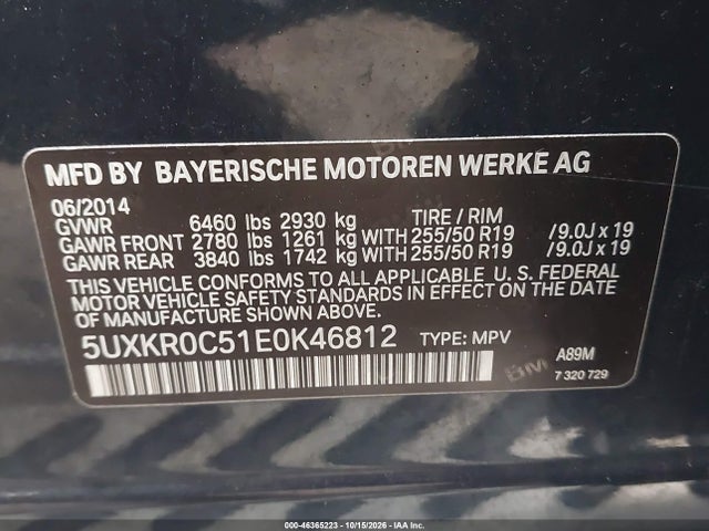 5UXKR0C51E0K46812 BMW X5 Xdrive35i