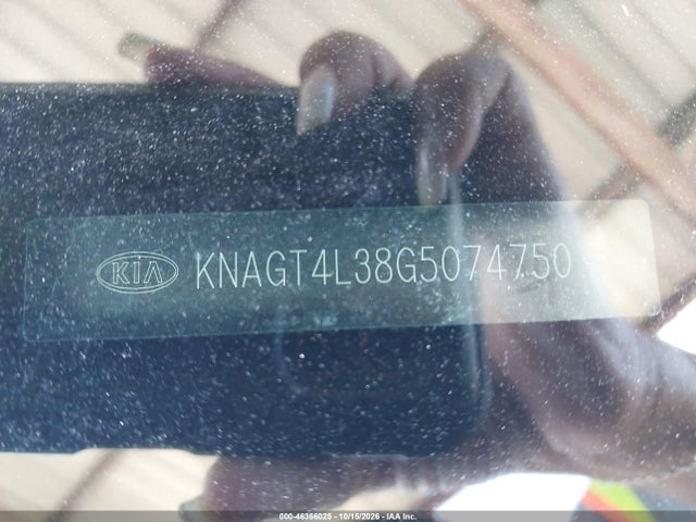 Aukcja sprzedaży 2016 Kia Optima Lx, vin: KNAGT4L38G5074750, numer aukcji: 46366025