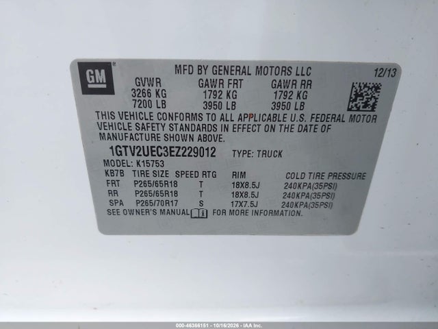 GMC Sierra 1500 Sle 2014 1GTV2UEC3EZ229012 Image 9