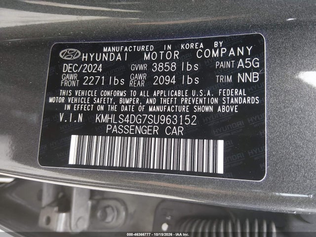 Hyundai Elantra Sel Convenience 2025 KMHLS4DG7SU963152 Image 9