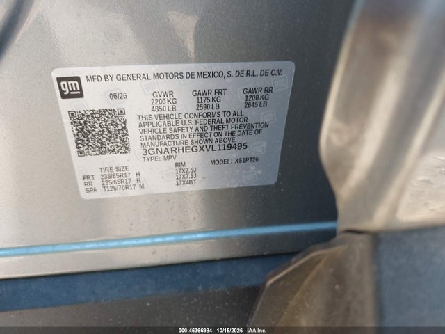 Aukcja sprzedaży 2027 Chevrolet Equinox, vin: 3GNARHEGXVL119495, numer aukcji: 46366984