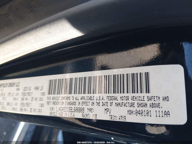 2011 Jeep Wrangler Sport მანქანა იყიდება აუქციონზე, vin: 1J4GA2D12BL606809, აუქციონის ნომერი: 46367279
