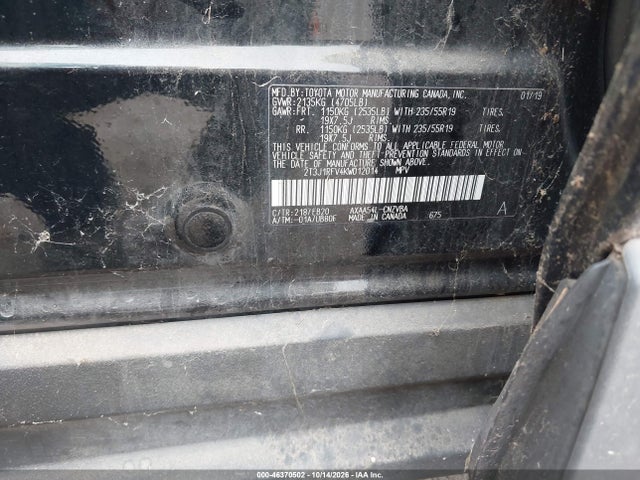 Aukcja sprzedaży 2019 Toyota Rav4 Adventure, vin: 2T3J1RFV4KW012014, numer aukcji: 46370502