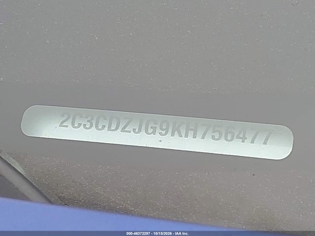 Продаж на аукціоні авто 2019 Dodge Challenger Gt, vin: 2C3CDZJG9KH756477, номер лоту: 46372297