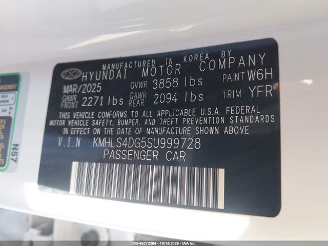 Hyundai Elantra Sel Convenience 2025 KMHLS4DG5SU999728 Image 9