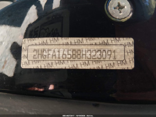 Aukcja sprzedaży 2008 Honda Civic Lx, vin: 2HGFA16588H323091, numer aukcji: 46372417