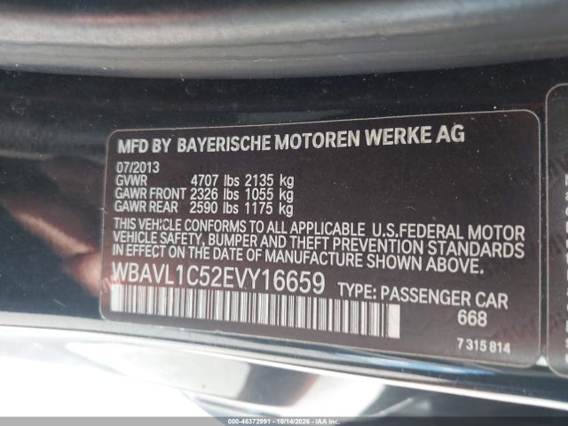 Продаж на аукціоні авто 2014 Bmw X1 Xdrive28i, vin: WBAVL1C52EVY16659, номер лоту: 46372991