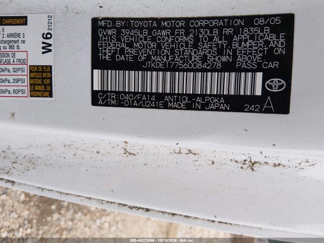 Продаж на аукціоні авто 2006 Scion Tc, vin: JTKDE177560084278, номер лоту: 46373366