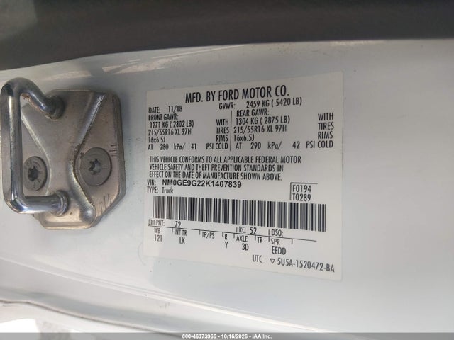 NM0GE9G22K1407839 Ford Transit Connect Titanium