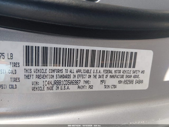 Продажа на аукционе авто 2012 Jeep Patriot Sport, vin: 1C4NJRBB1CD506987, номер лота: 46374236